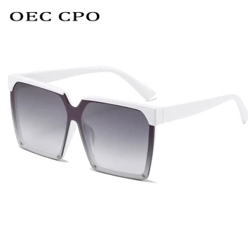 OEC CPO Vintage Náměstí sluneční Brýle, Ženy, Černé Módní Retro Sluneční Brýle Pro Ženy Vrtaných Brýle Odstíny UV400 Oculos de sol