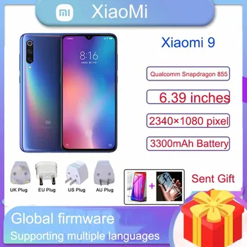Xiaomi 9 Smartphone 6.39 palce 3300amh baterie Mobilní Telefony Android Mobil, Dual Fotoaparát Mobilní telefon
