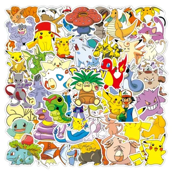 50ks Pokémonů Nálepky Na Zavazadla Skateboard Telefon, Notebook, Moto Půjčovna Zdi Kytaru Nálepka DIY Vodotěsné Nálepka