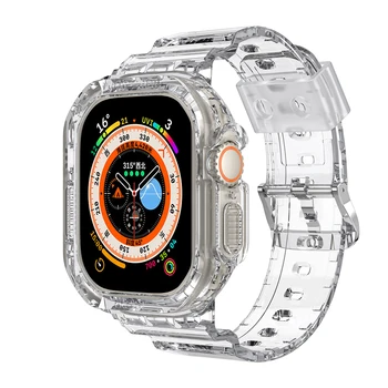 Transparentní kapelu případě pro iWatch Apple Watch Ultra 49mm watchband Modifikace Kit jasné, popruh náramek náramek Příslušenství