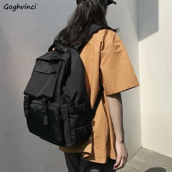 Batohy Ženy Plná Simple All-zápas Velkou Kapacitou Školy Kniha tašky Studenti Harajuku Streetwear korejský Styl Unisex Denně