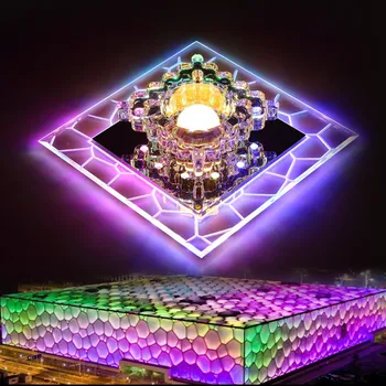 Moderní Crystal LED Stropní Světlo Square Barevné Stropní Svítidlo Domova Chodbě Před Balkon lampa Veranda, Chodba Svítidlo