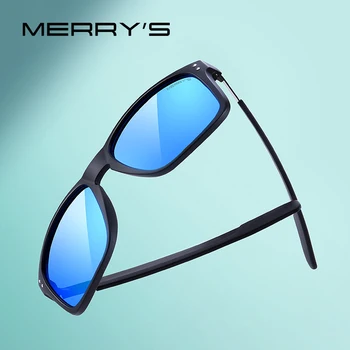 MERRYS DESIGN Muži Spuare Polarizované sluneční Brýle Mužské Řidičské Odstíny Slitiny TR90 Pružné Nohy UV400 Oculos S3117